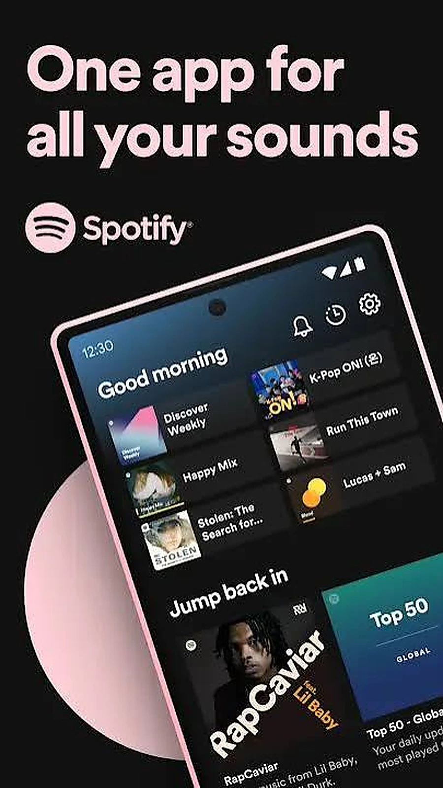Background lecture Spotify fonctionnalité screenshot