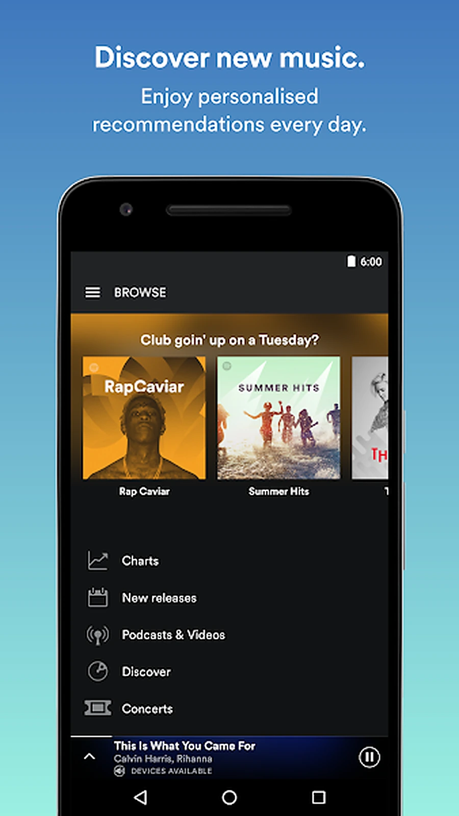 Discover Weekly Spotify fonctionnalité screenshot