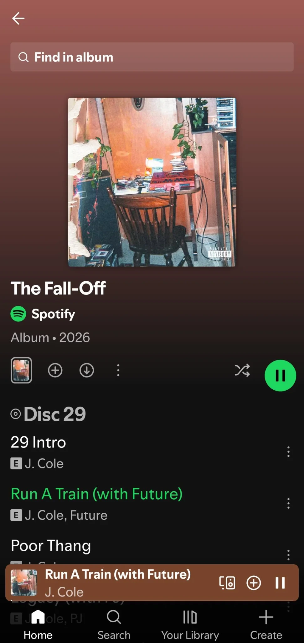 Queue Management Spotify fonctionnalité screenshot