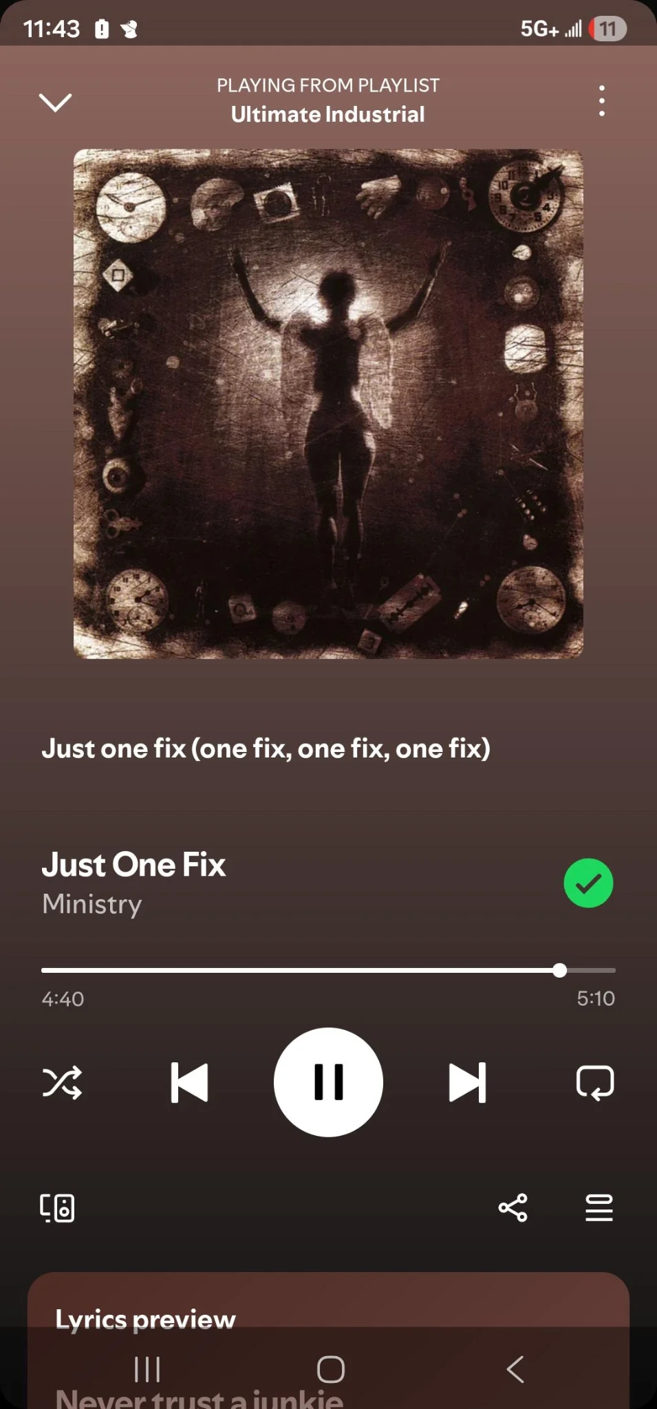 Repeat contrôles Spotify fonctionnalité screenshot