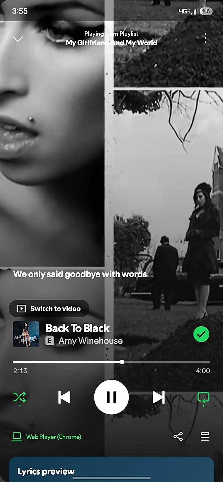 Synced Lyrics Spotify fonctionnalité screenshot